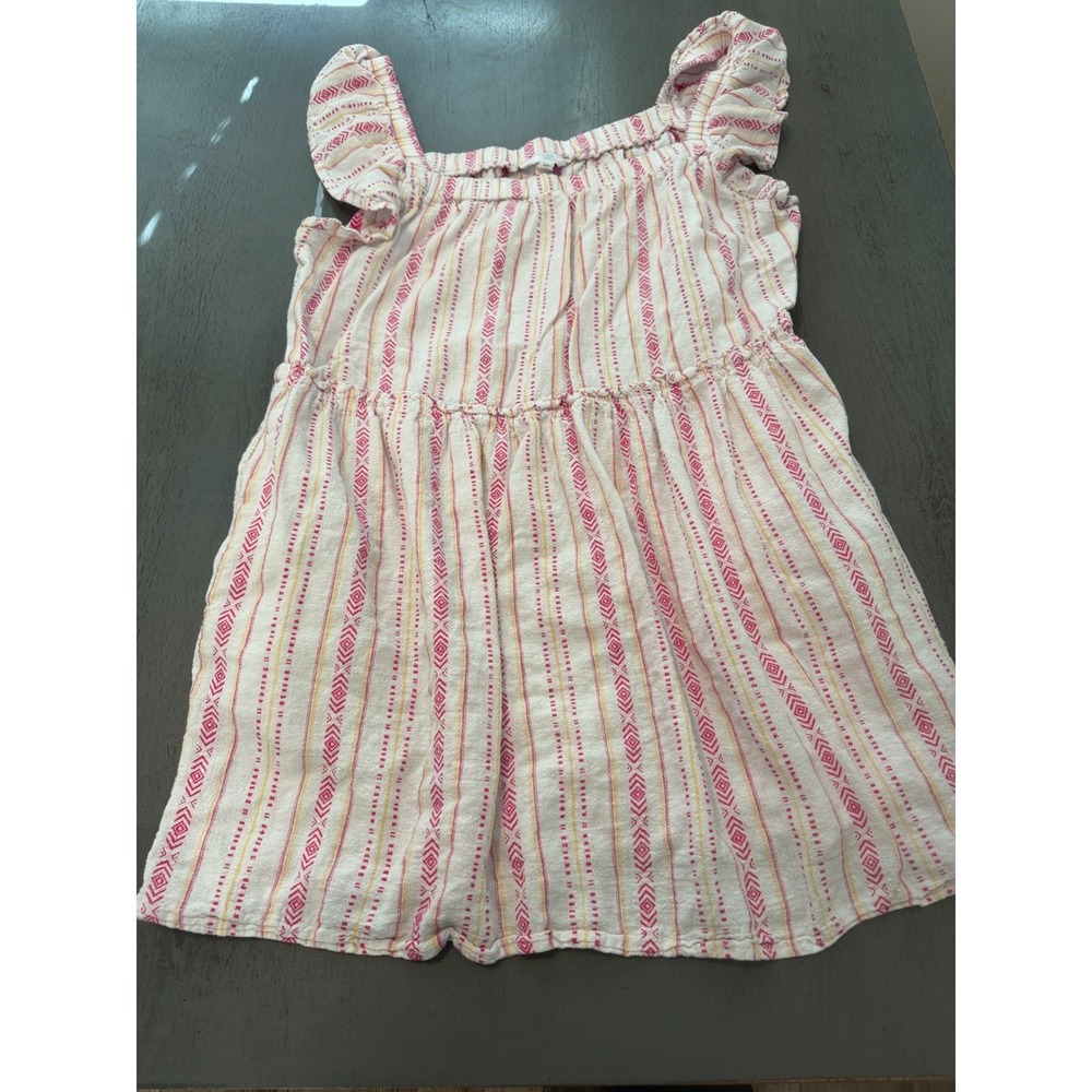 LINEN BLEND white pink TIME AND TRU plus size dress XXL 20 2X